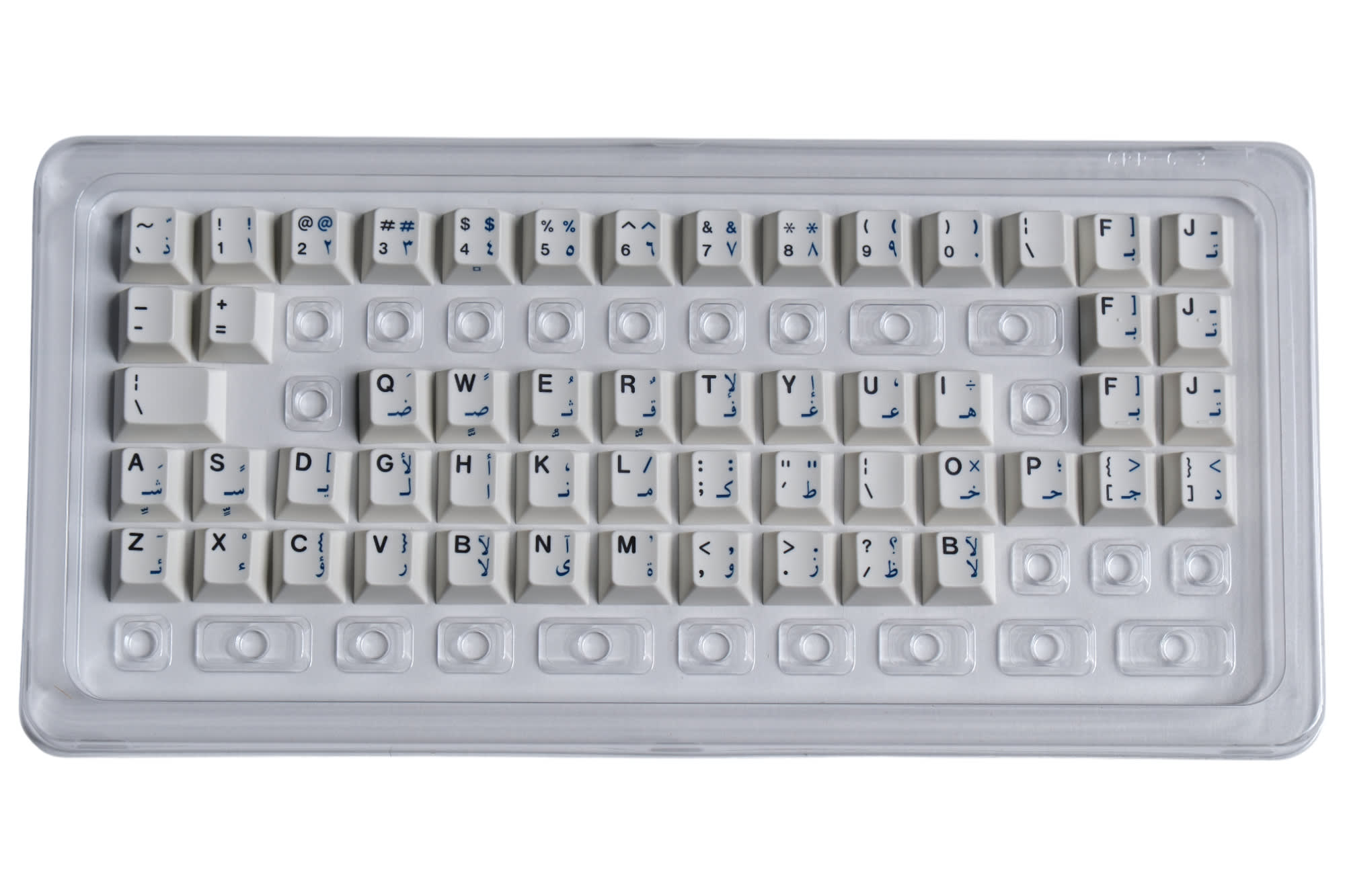 Hammerworks Alphas Arabic Blue (R6) Keycap Kit · Milktooth